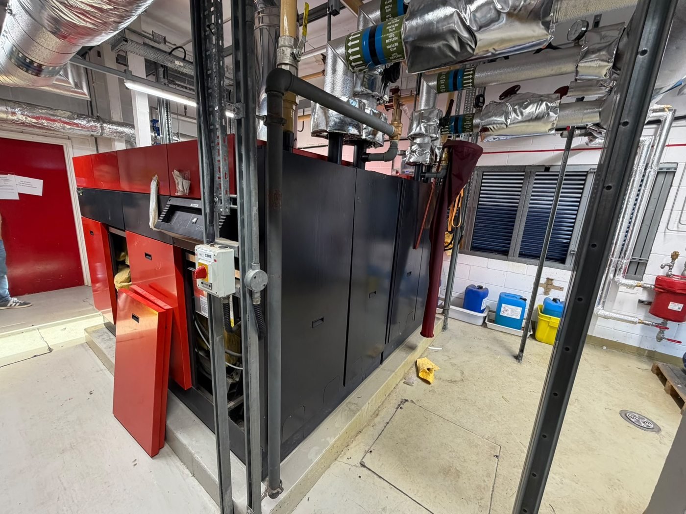 Detail of plant-room equipment and pipework